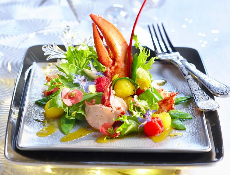 Salade tiède de homard aux fruits de la passion