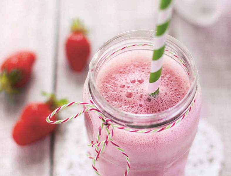 Milk-shake végétal à la fraise