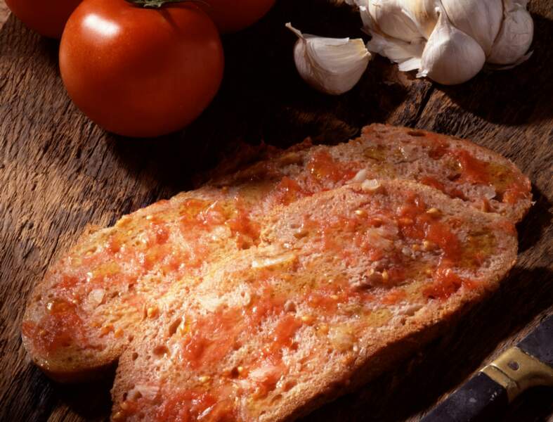 Pa amb tomaquet ou pan con tomate (tartine catalane)