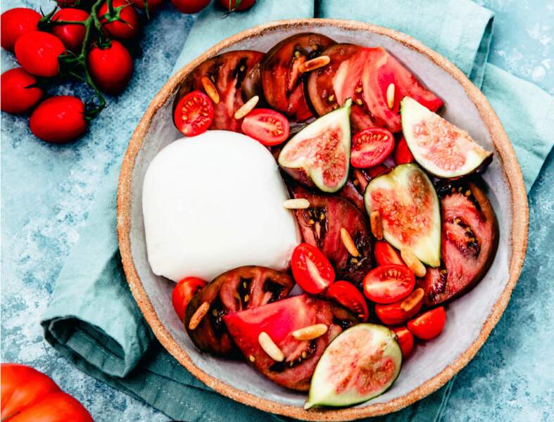 Mozzarella, tomates et figues