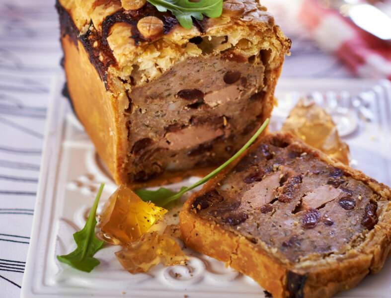 Pâté en croûte au foie gras et cranberries