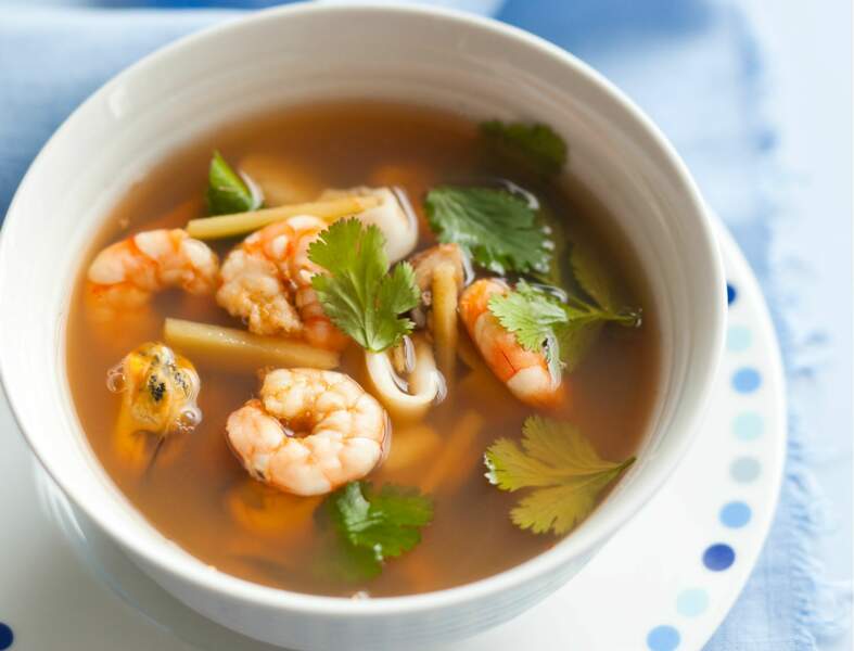 Soupe Tom Yum aux fruits de mer