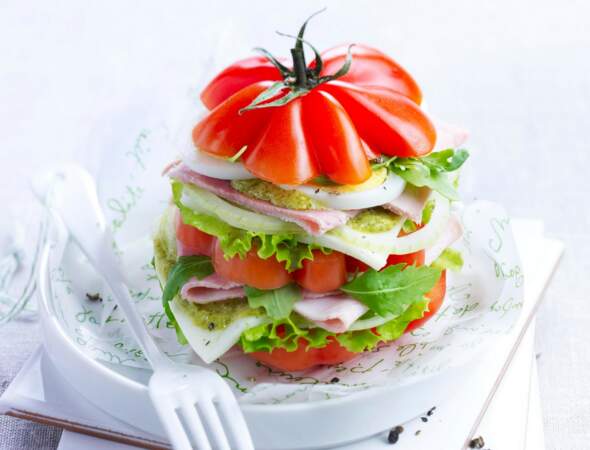Sandwich tomate-mozzarella