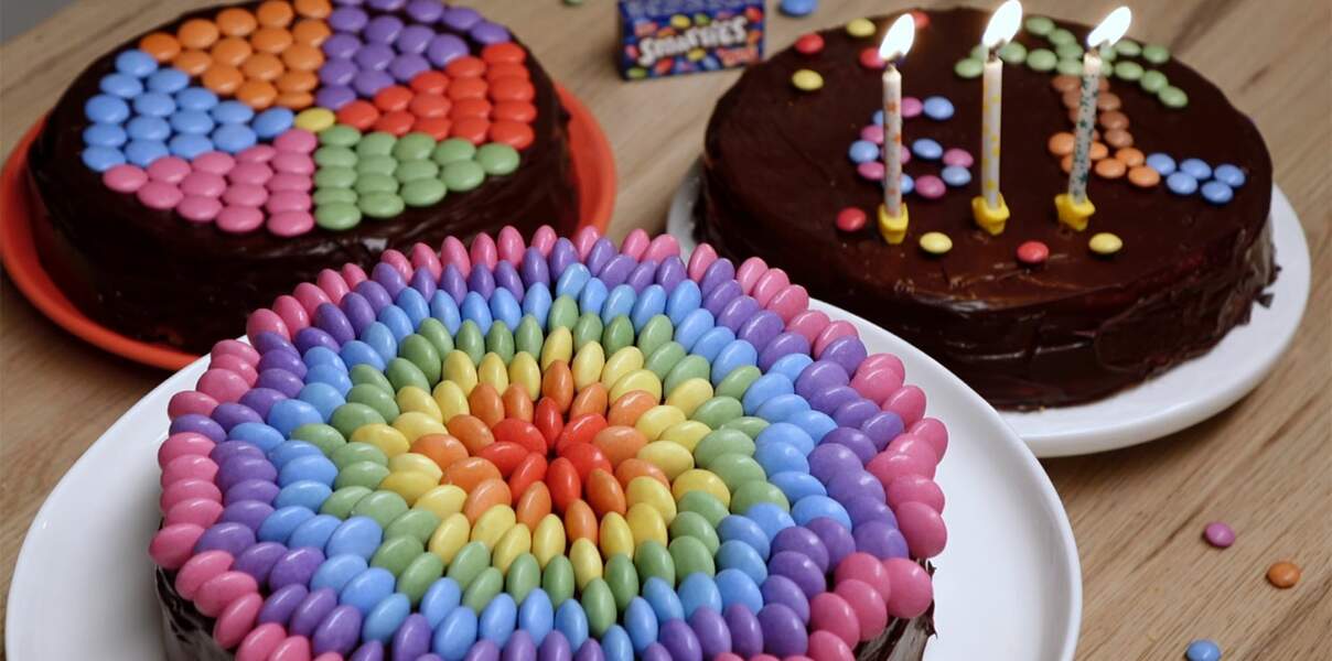Gâteau d'anniversaire aux smarties