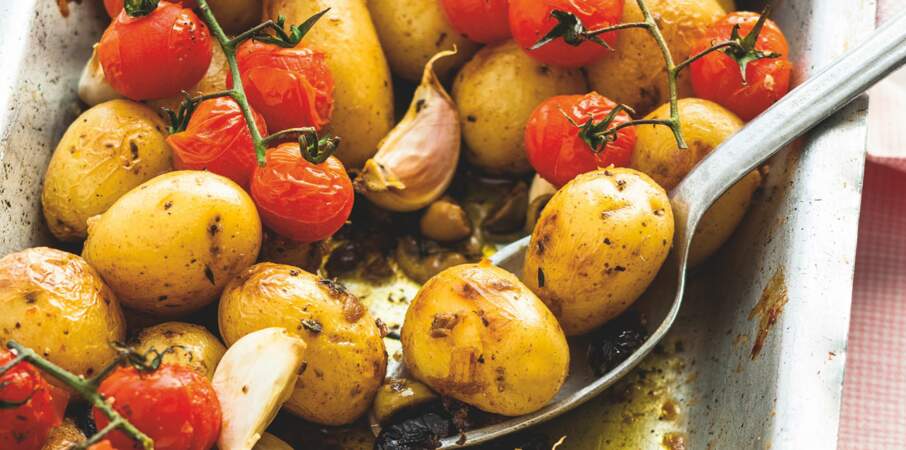 Légumes rôtis à l'ail et aux olives