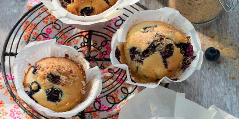 Muffins aux myrtilles express