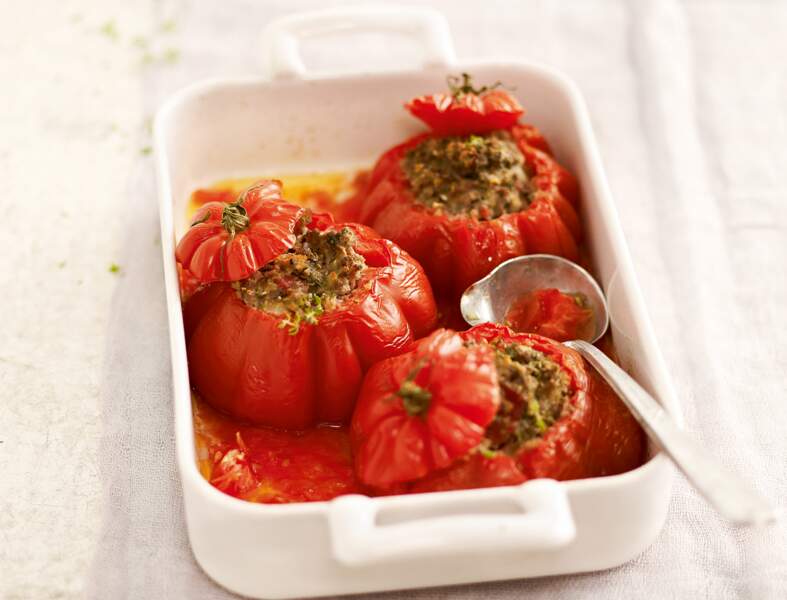 Tomates farcies aux deux viandes de Laurent Mariotte