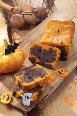 Cake d’halloween au potiron et chocolat noir