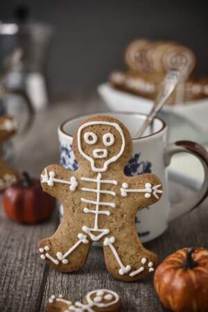 Biscuit squelette d'Halloween 
