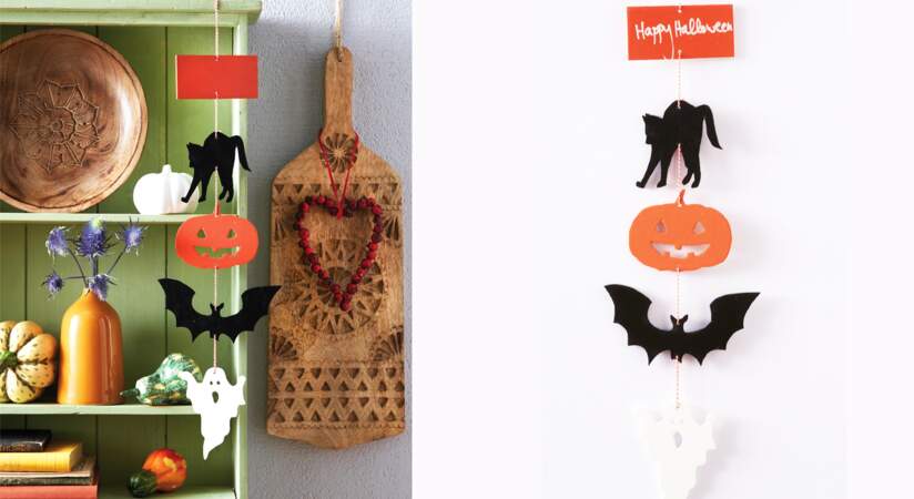 Bricolage d’Halloween : le mobile en papier