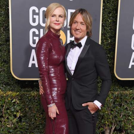 Nicole Kidman et Keith Urban à la cérémonie des Golden Globes le 6 janvier 2019.