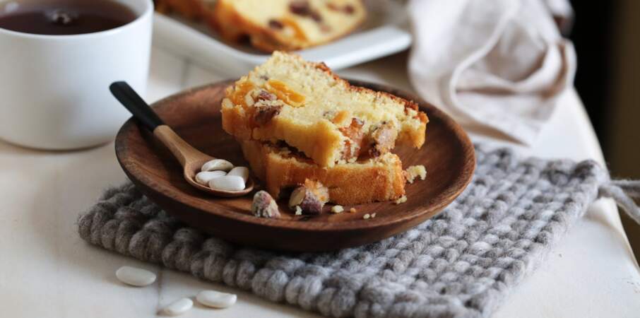 Cake moelleux aux haricots tarbais & fruits secs