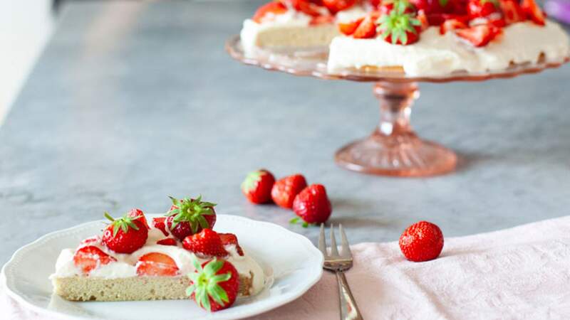 Gâteau aux fraises et chantilly sans gluten