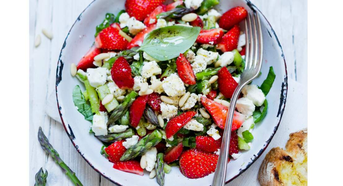 Salade de fraises en sucré-salé