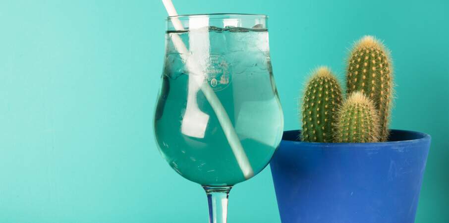 Cocktail pour le Poissons : un Granizado au thé Cactus Bleu®