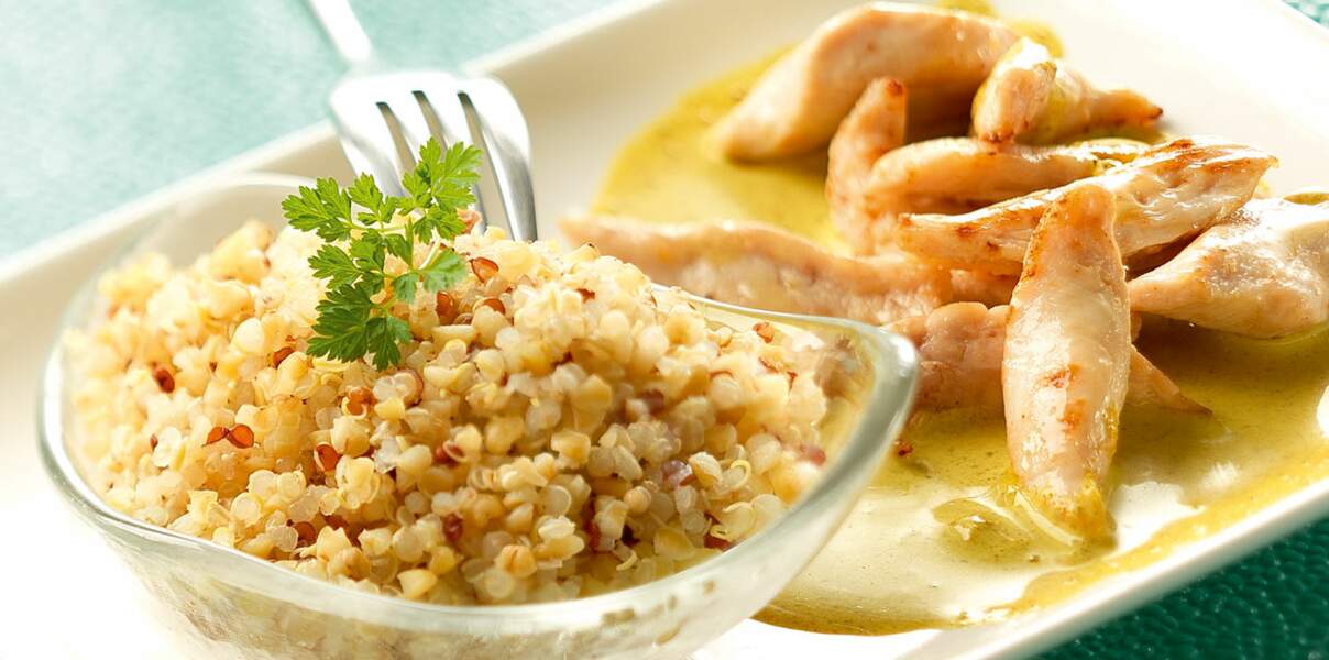 Quinoa Gourmand et poulet sauce curry
