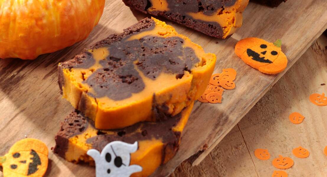 Cake d’halloween au potiron et chocolat noir