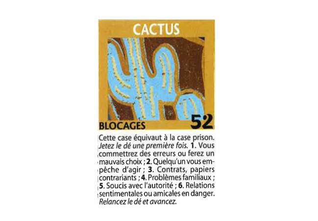 Jeu de l'oie divinatoire : cactus