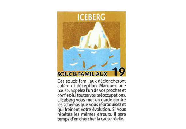 Jeu de l'oie divinatoire : iceberg