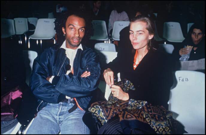 Sophie Duez et Manu Katché lors du défilé de Yohji Yamamoto en 1993.