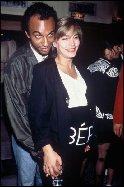 Sophie Duez et Manu Katché à la soirée anniversaire de Philippe Manoeuvre en 1988.