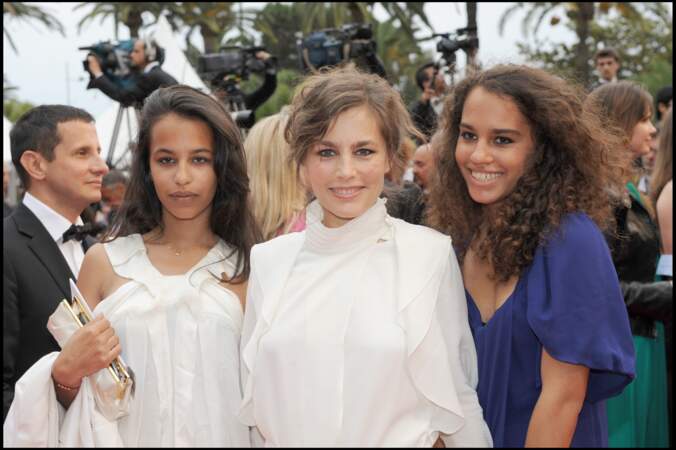 Sophie Duez et ses deux filles au Festival de Cannes 2008