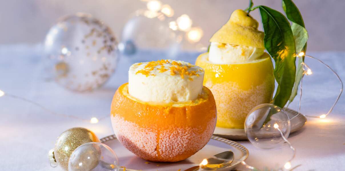 Soufflés glacés au citron et à l'orange