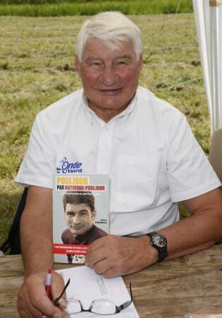 Raymond Poulidor à la 19ème édition de "La Forêt des livres" à Chanceaux-près-Loches, le 31 août 2014.