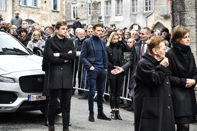 Sorties des obsèques de Raymond Poulidor en l'église de Saint-Léonard-de-Noblat. Le 19 novembre 2019.