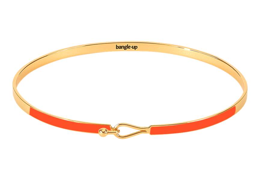 Le bracelet "Lily" coloris tangerine de Bangle Up