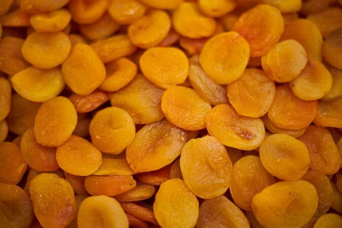 Les abricots secs : ultra-riches en potassium