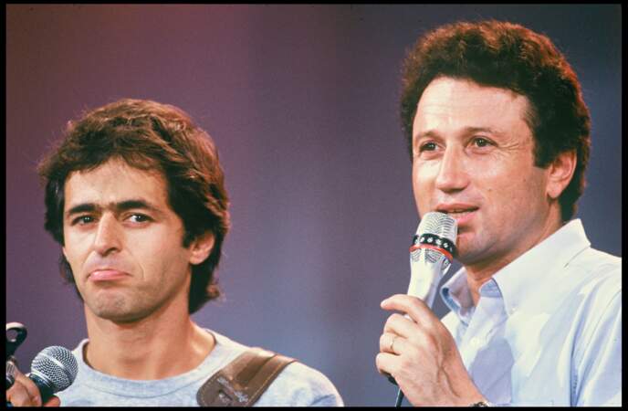 Michel Drucker et Jean-Jacques Goldman en 1987