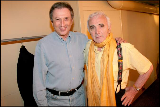 Michel Drucker et Charles Aznavour en 2007