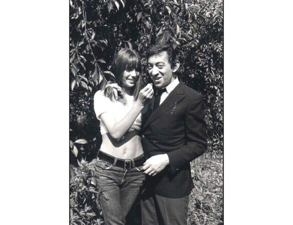 Jane Birkin et Serge Gainsbourg posent ensemble