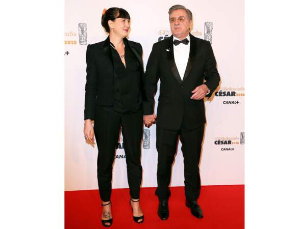 2018 : il pose avec sa femme pour la cérémonie des César