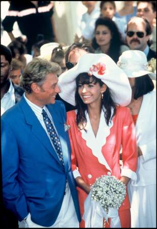Le mariage de Johnny Hallyday et Adeline Blondieau en 1990 à Ramatuelle