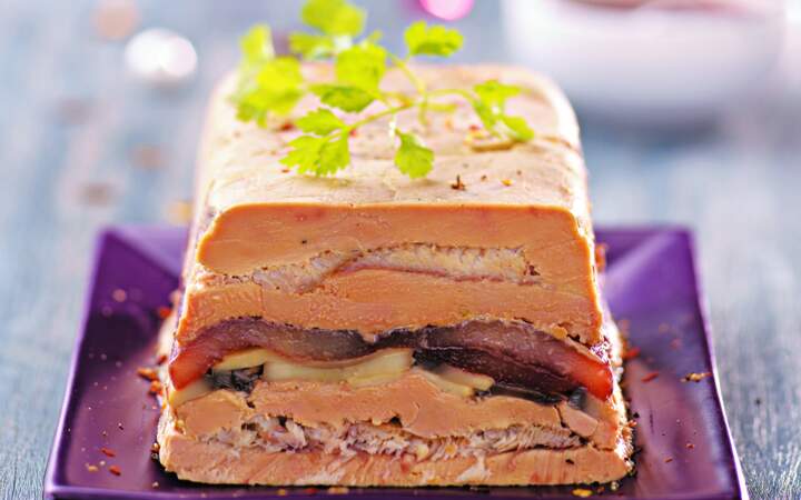 Pressé de foie gras et truite fumée 