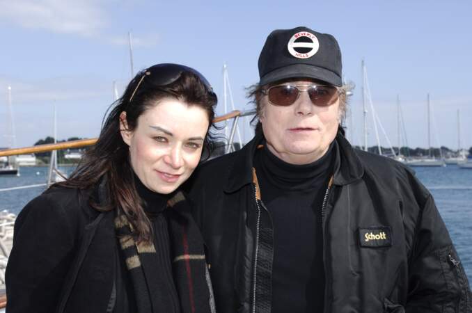 Alain Barrière et sa fille Guénaëlle au port de La-Trinité-sur Mer le 11 avril 2006