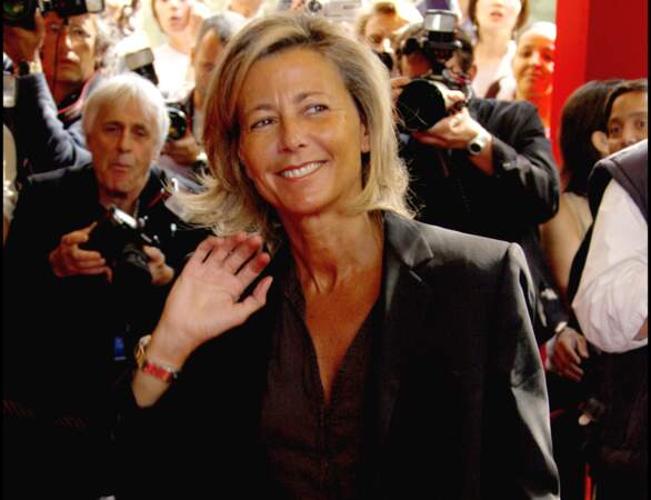 Claire Chazal lors des présentations des programmes 2007-2008 de TF1 à l'Olympia à Paris