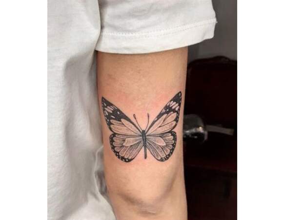 Un papillon derrière le bras