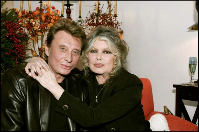 Johnny Hallyday et Brigitte Bardot en 2004