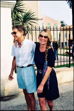 Brigitte Bardot et son mari Bernard d'Ormale en 1992