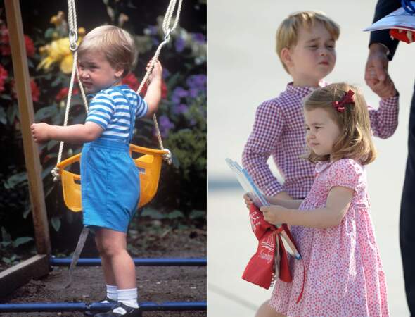 Le prince William et la princesse Charlotte, même petite mine boudeuse.