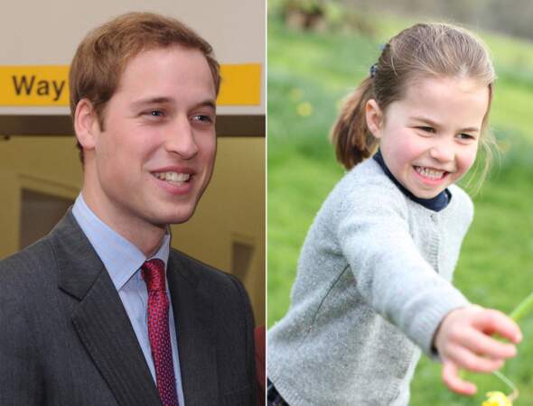 Le prince William et la princesse Charlotte avec le même sourire d'enthousiasme.