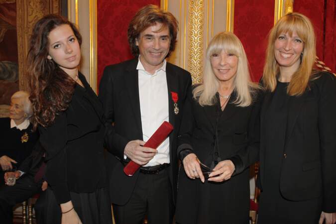 Michel Drucker, Dany Saval, sa fille Stephane Jarre et sa soeur.