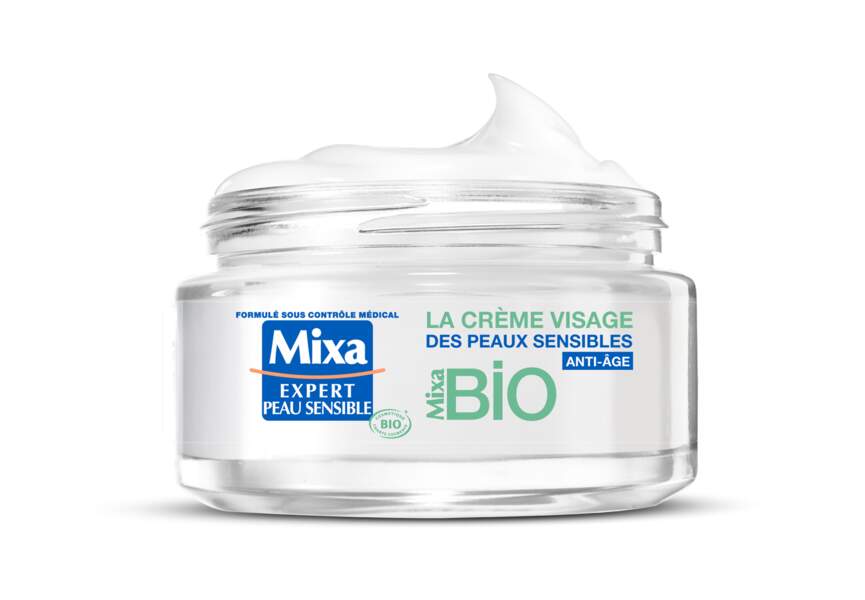 La crème visage des peaux sensibles Mixa Bio 