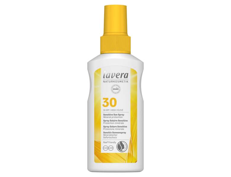 Crème solaire : le spray Lavera pour peaux sensibles