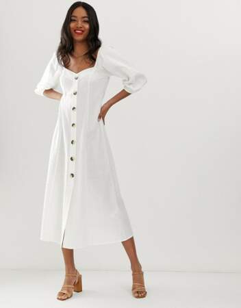 Total look blanc : la robe longue