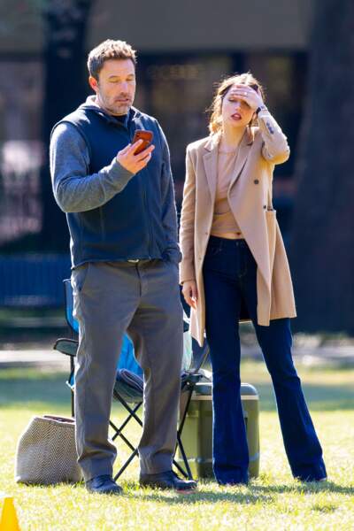 Ben Affleck et Ana de Armas se sont montrés très complices sur le tournage du film, le 13 novembre 2019