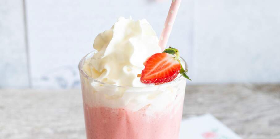 Smoothie lacté à la fraises